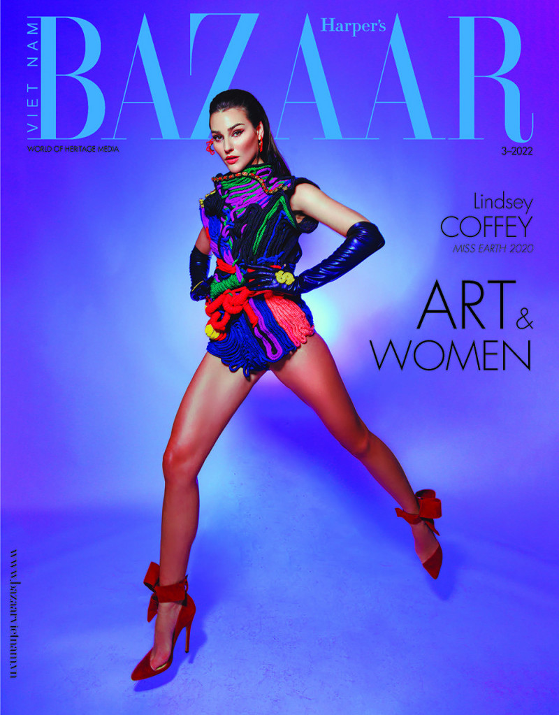 Lindsey Coffey featured on the Harper\'s Bazaar Vietnam cover from March 2022