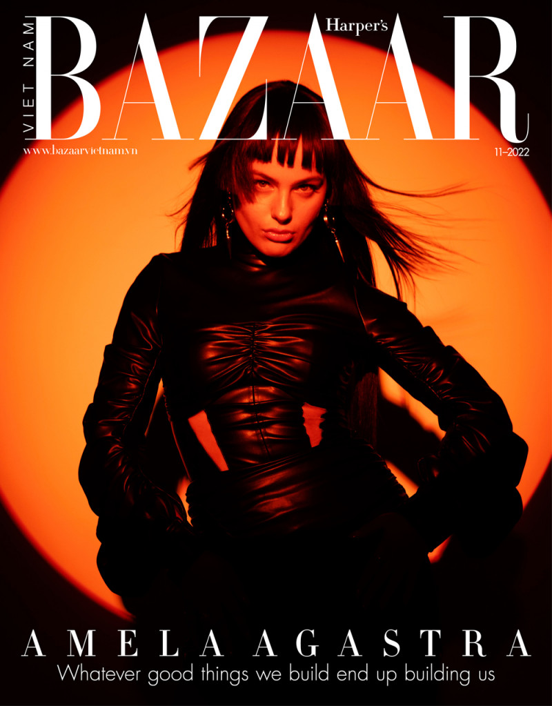 Amela Agastra featured on the Harper\'s Bazaar Vietnam cover from November 2022