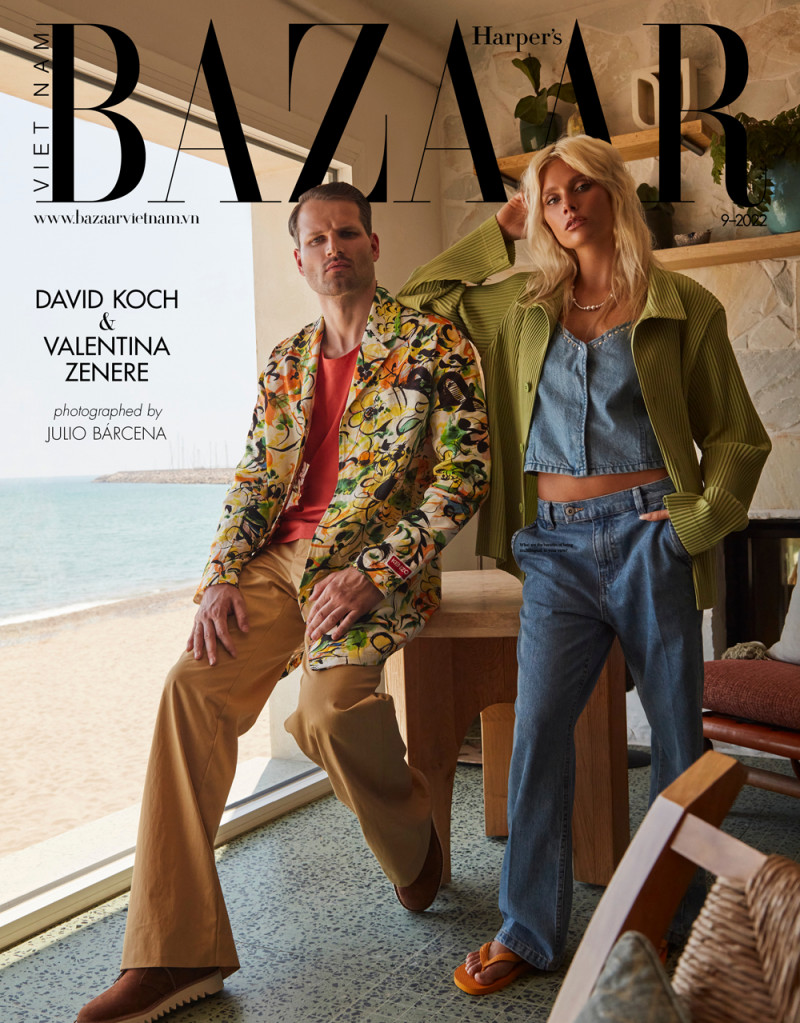 Valentina Zenere, David Koch featured on the Harper\'s Bazaar Vietnam cover from September 2022