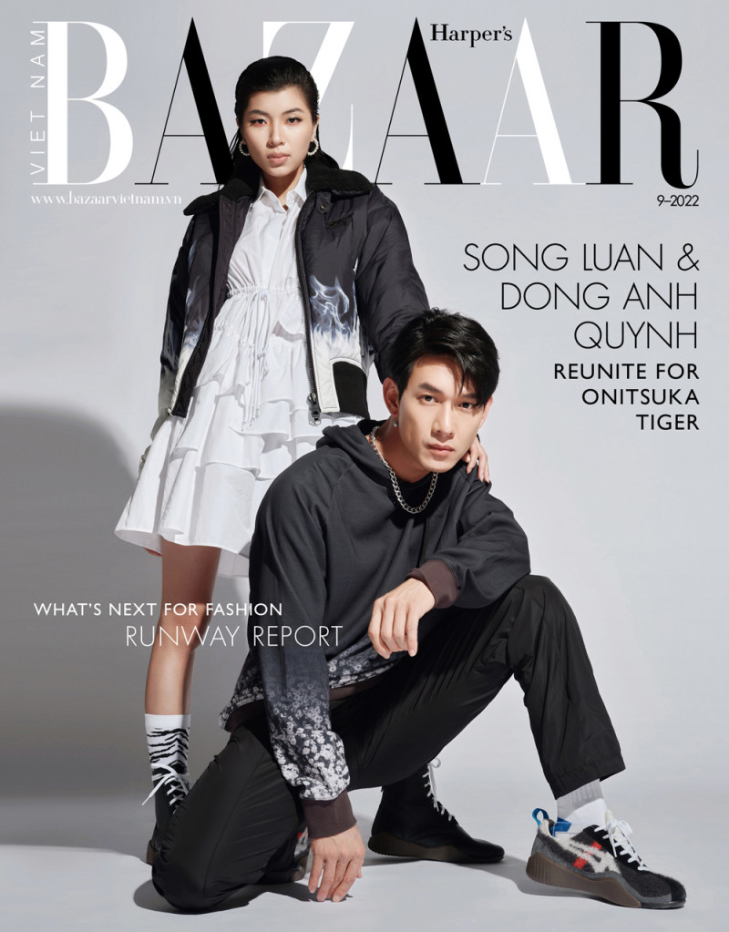 Dong Anh Quynh, Song Luan featured on the Harper\'s Bazaar Vietnam cover from September 2022