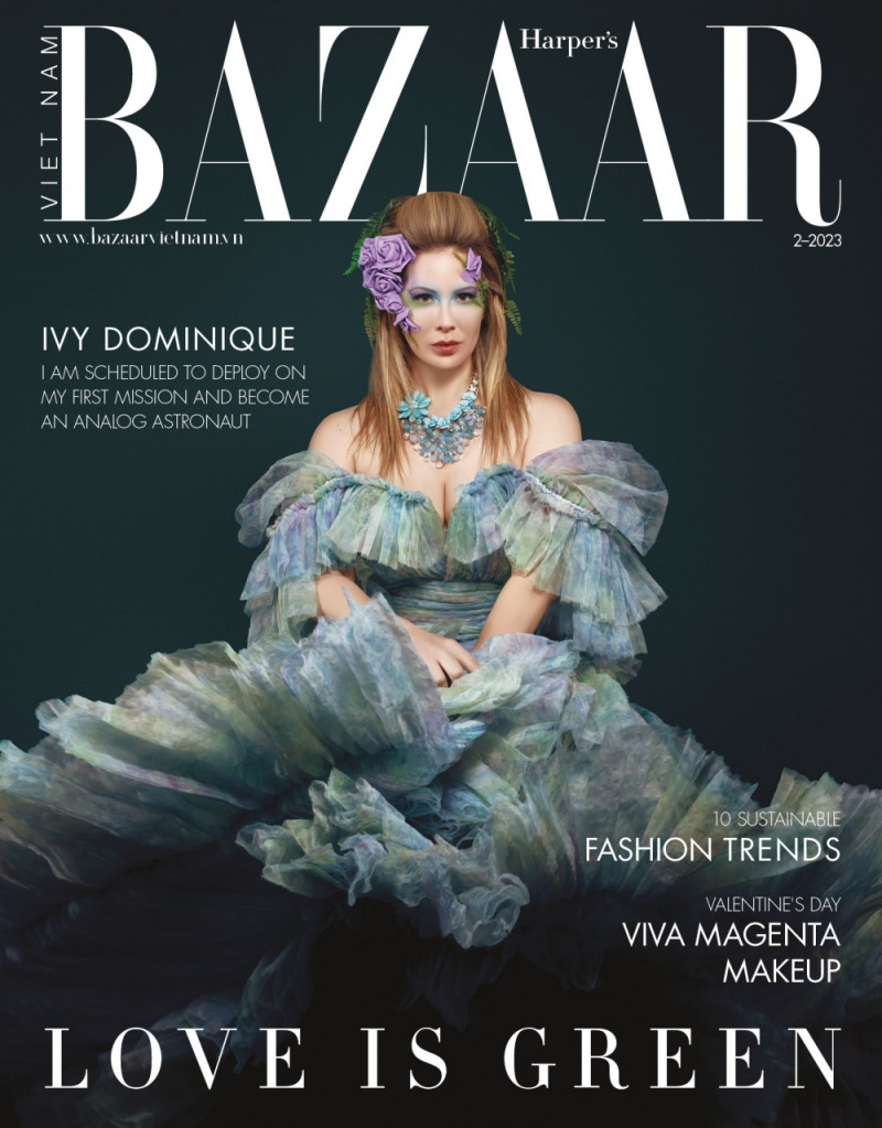 Ivy Dominique featured on the Harper\'s Bazaar Vietnam cover from February 2023