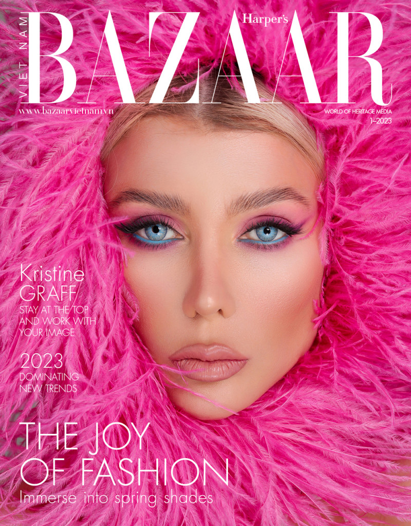 Kristine Graff featured on the Harper\'s Bazaar Vietnam cover from January 2023