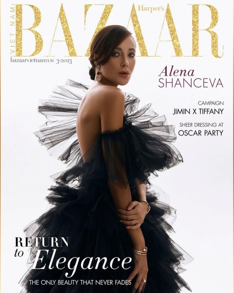Alena Shanceva featured on the Harper\'s Bazaar Vietnam cover from March 2023