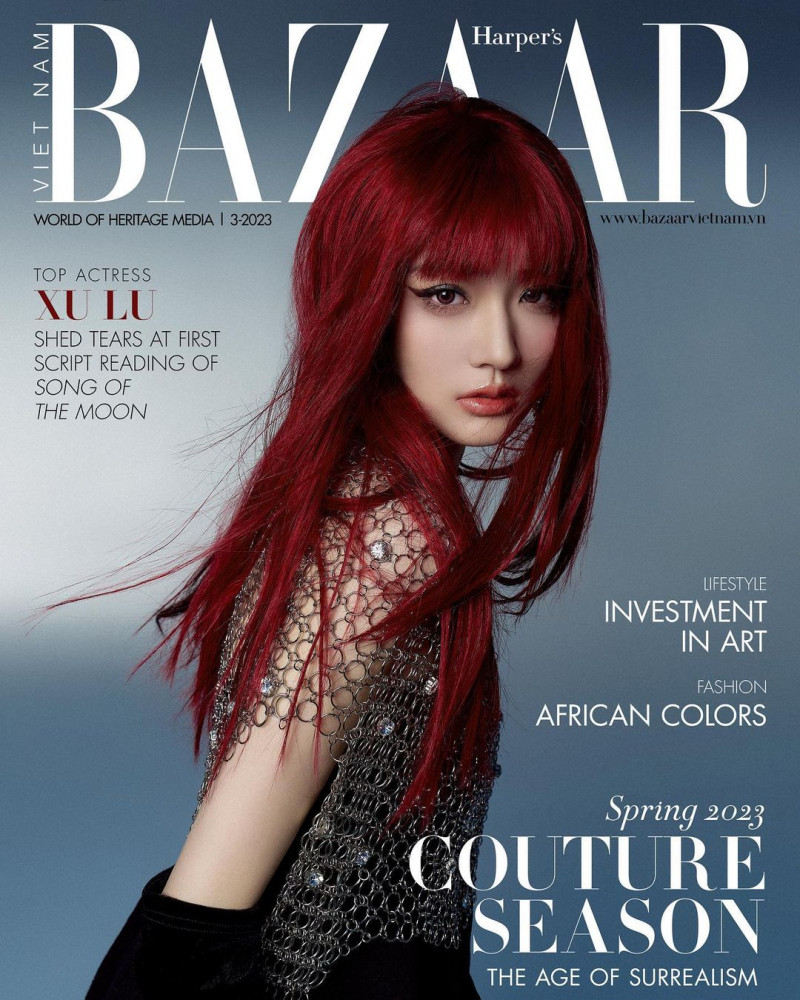 Xu Lu featured on the Harper\'s Bazaar Vietnam cover from March 2023