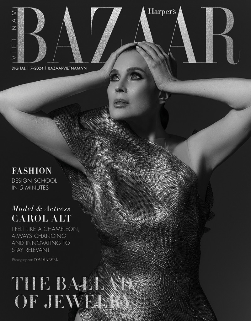 Carol Alt featured on the Harper\'s Bazaar Vietnam cover from July 2024