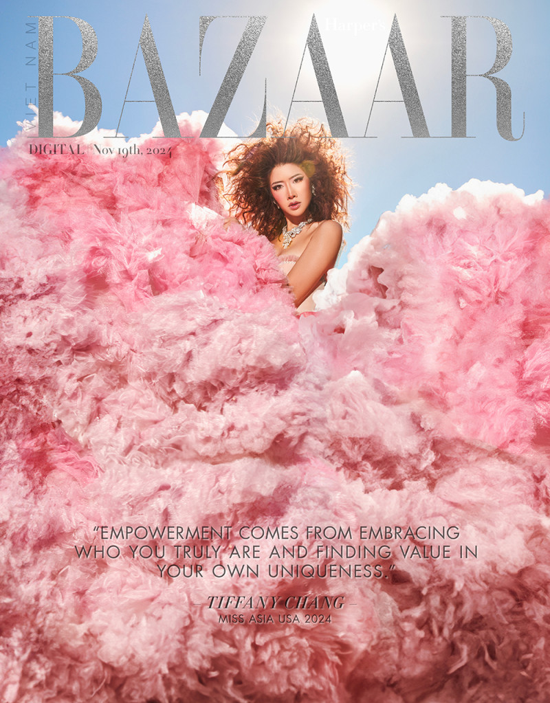 Tiffany Chang featured on the Harper\'s Bazaar Vietnam cover from November 2024