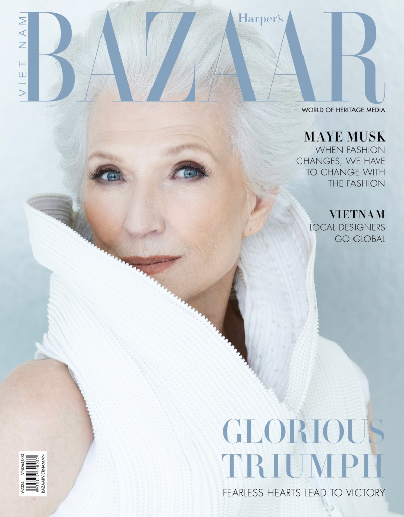 Maye Musk featured on the Harper\'s Bazaar Vietnam cover from September 2024