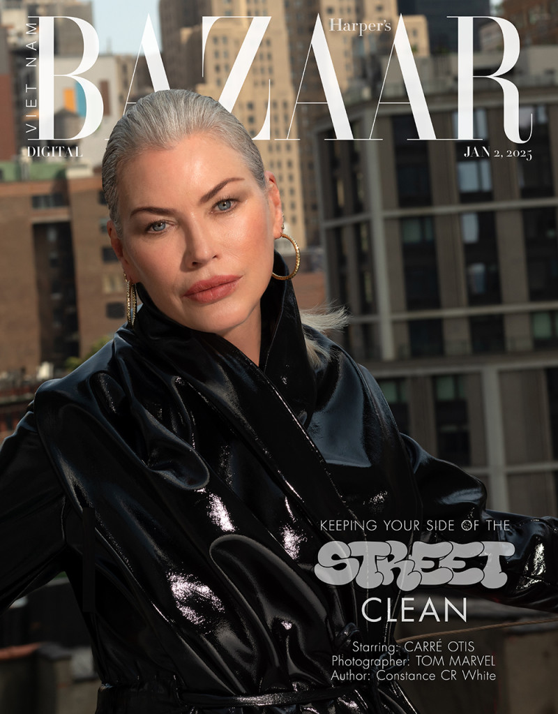 Carre Otis featured on the Harper\'s Bazaar Vietnam cover from January 2025