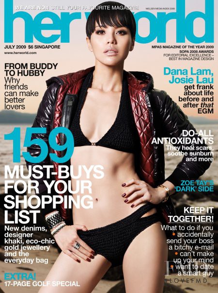  featured on the Her World Singapore cover from July 2009