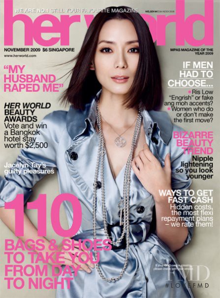 featured on the Her World Singapore cover from November 2009