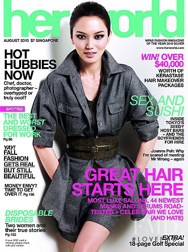  featured on the Her World Singapore cover from August 2010