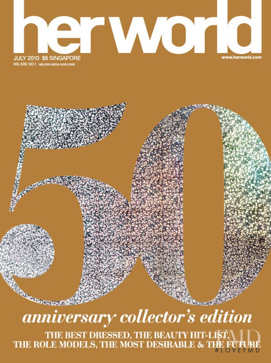  featured on the Her World Singapore cover from July 2010