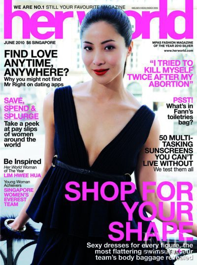  featured on the Her World Singapore cover from June 2010