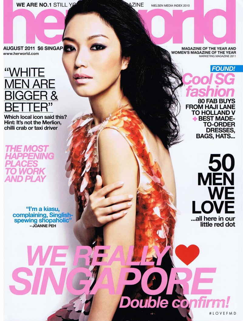  featured on the Her World Singapore cover from August 2011