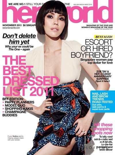  featured on the Her World Singapore cover from November 2011