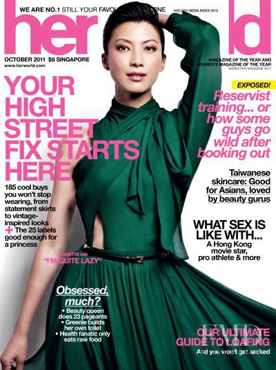  featured on the Her World Singapore cover from October 2011