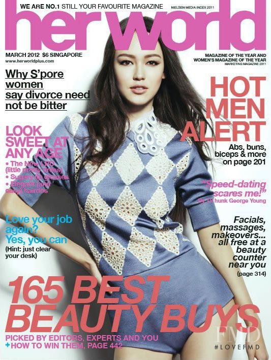 Fiona Fussi featured on the Her World Singapore cover from March 2012