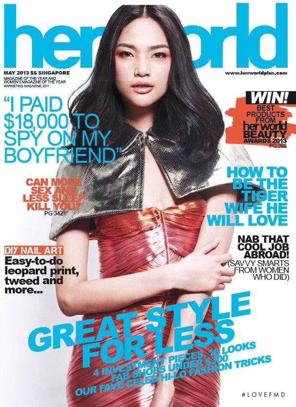  featured on the Her World Singapore cover from May 2013