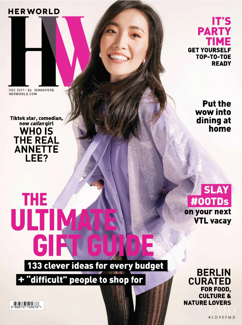  featured on the Her World Singapore cover from December 2021