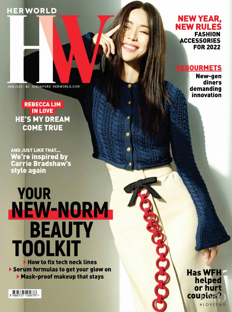  featured on the Her World Singapore cover from January 2022