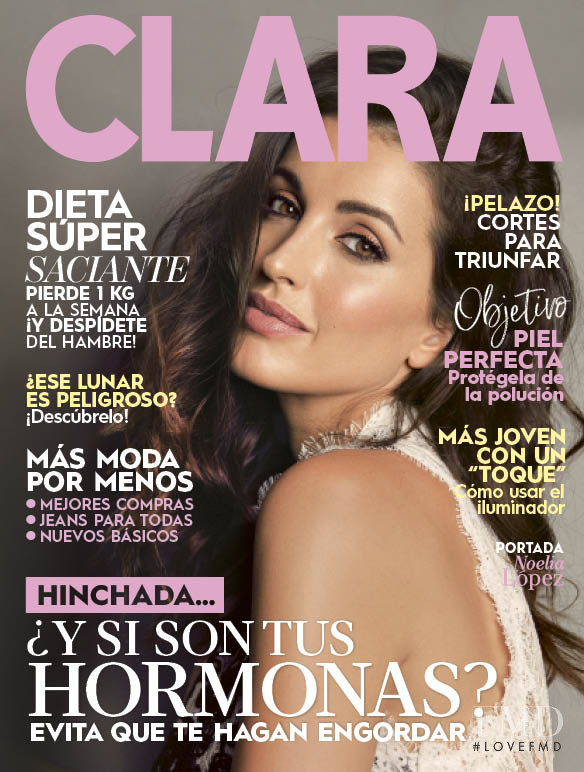 Noelia López featured on the Clara cover from September 2017