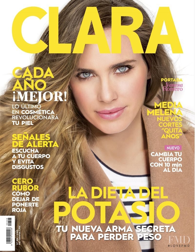 Vanesa Romero featured on the Clara cover from February 2018