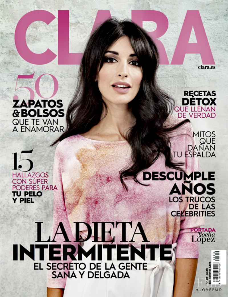 Noelia López featured on the Clara cover from March 2019