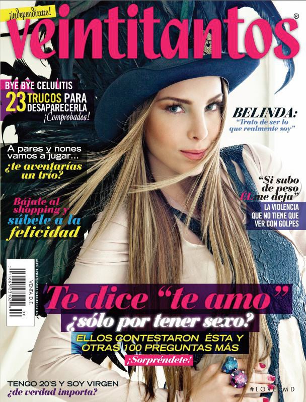 Belinda featured on the Veintitantos cover from January 2011