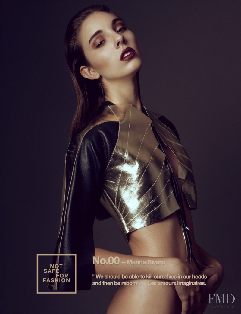 Marina Rivero featured on the Not Safe For Fashion cover from October 2012