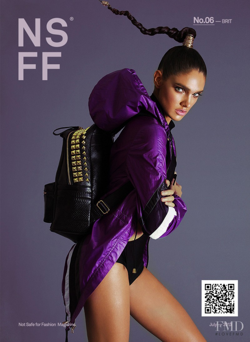 Brit Wood featured on the Not Safe For Fashion cover from July 2013