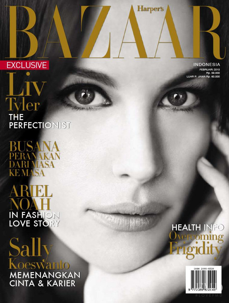 Liv Tyler featured on the Harper\'s Bazaar Indonesia cover from February 2013