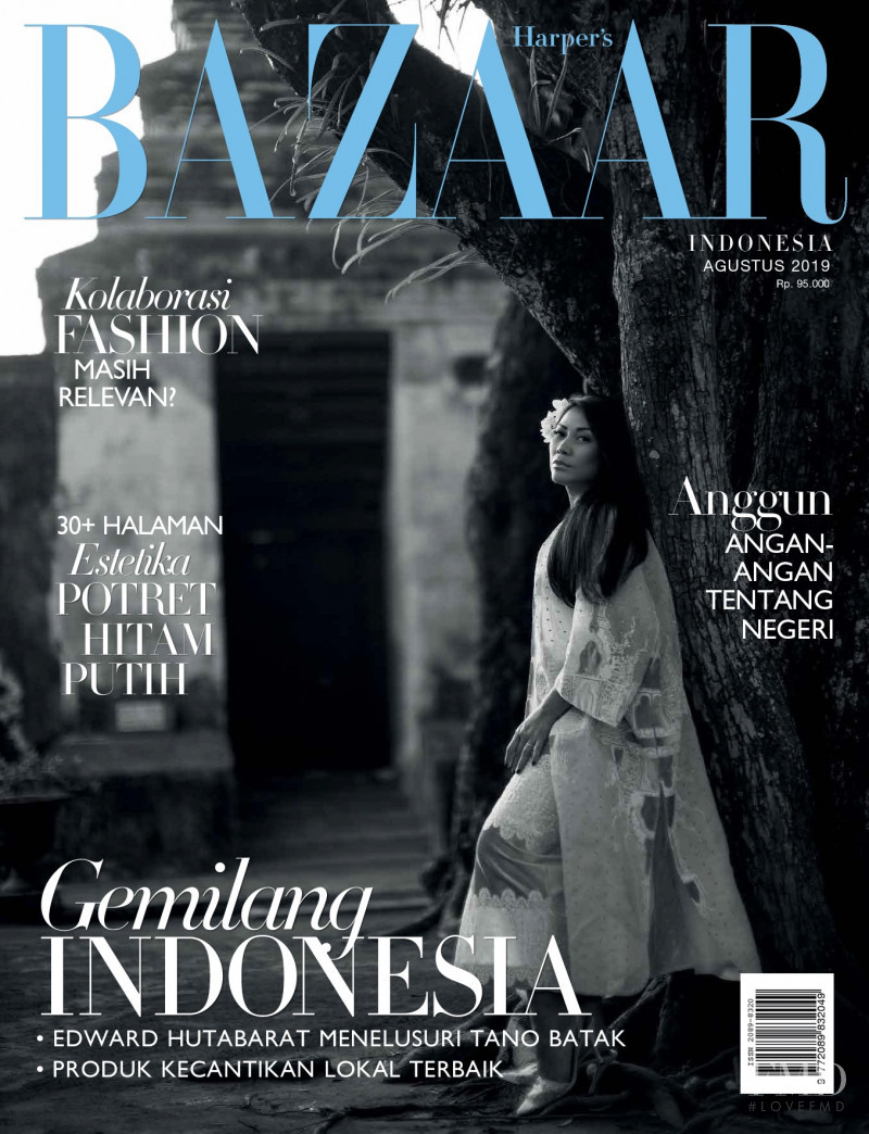 Anggun Cipta Sasmi featured on the Harper\'s Bazaar Indonesia cover from August 2019