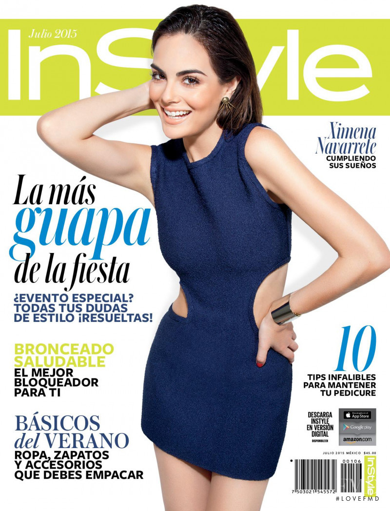 Ximena Navarrete featured on the InStyle Mexico cover from July 2015
