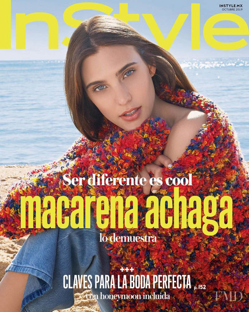 Macarena Achaga featured on the InStyle Mexico cover from October 2019