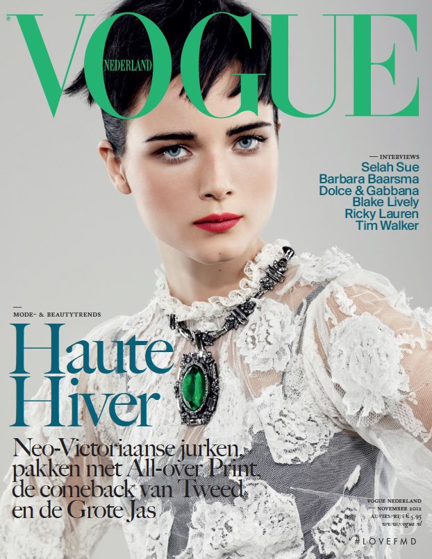 Anna de Rijk featured on the Vogue Netherlands cover from November 2012