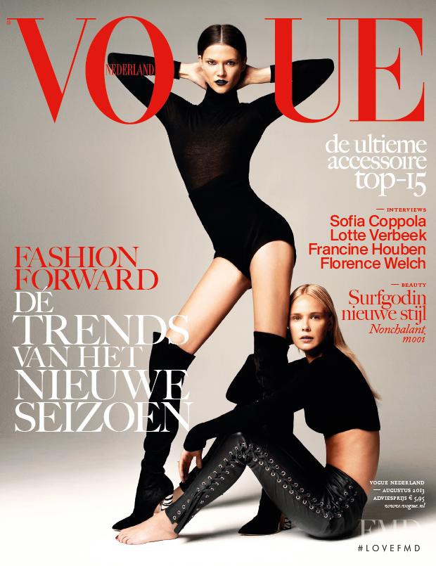 Dewi Driegen, Kasia Struss featured on the Vogue Netherlands cover from August 2013