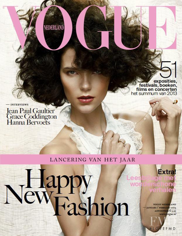 Agnes Nabuurs featured on the Vogue Netherlands cover from January 2013