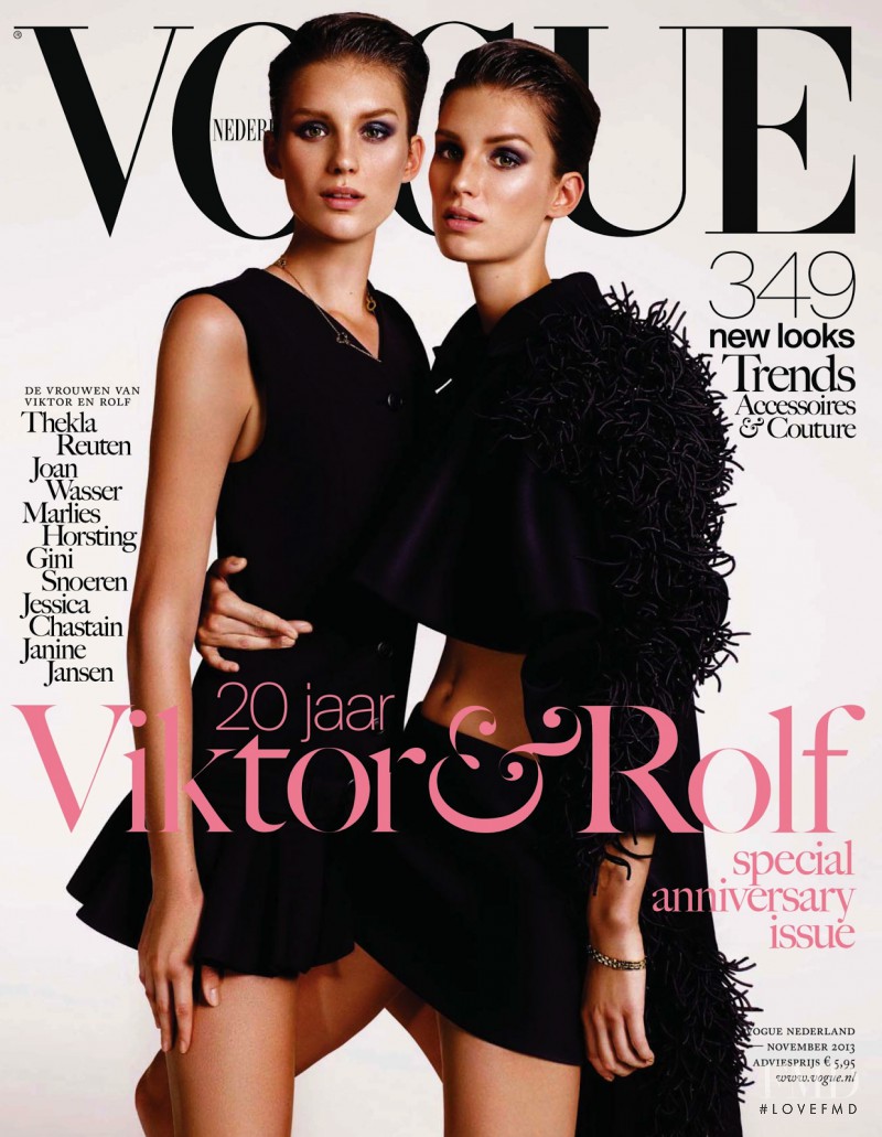 Marte Mei van Haaster featured on the Vogue Netherlands cover from November 2013