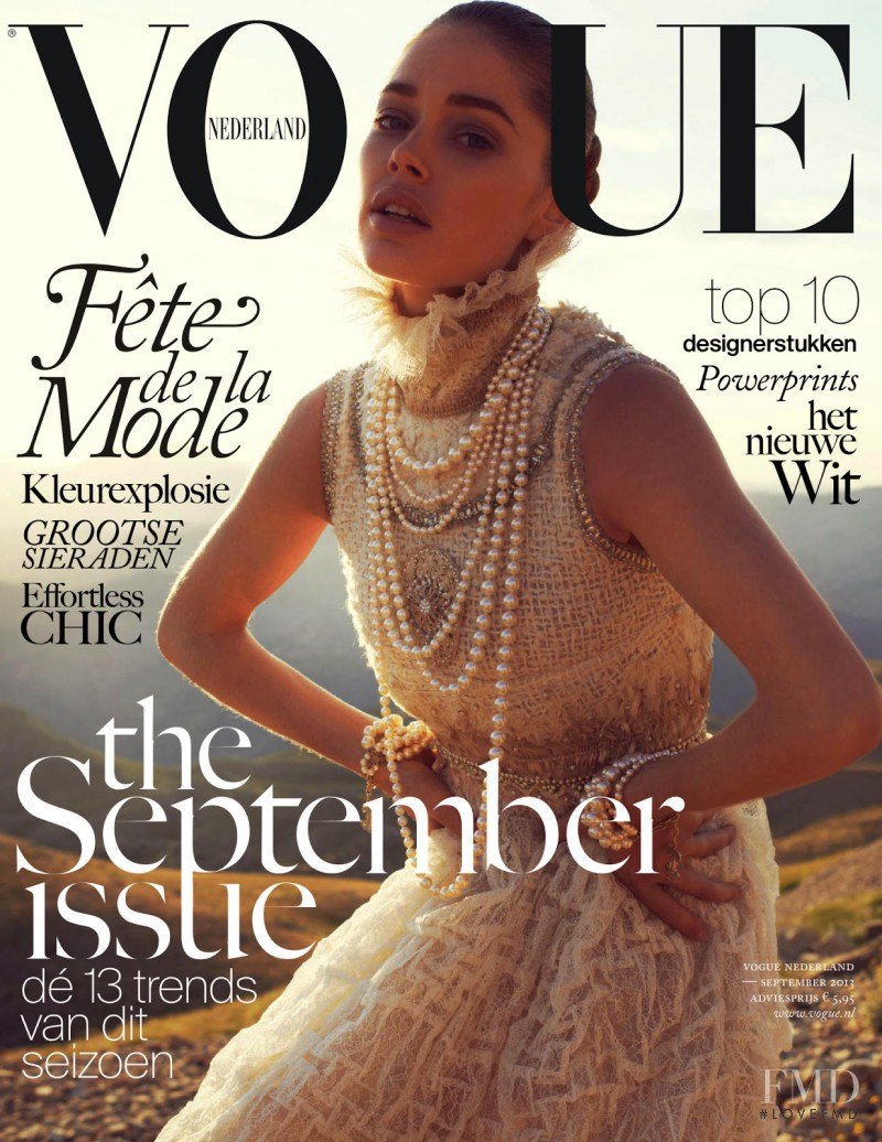 Doutzen Kroes featured on the Vogue Netherlands cover from September 2013