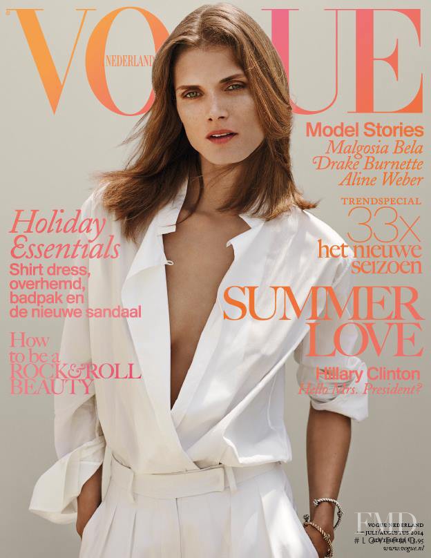 Malgosia Bela featured on the Vogue Netherlands cover from August 2014