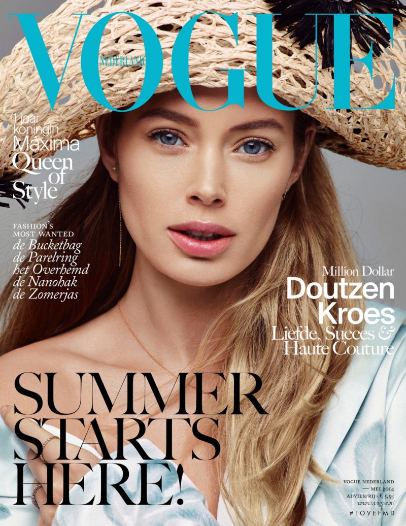 Doutzen Kroes featured on the Vogue Netherlands cover from May 2014