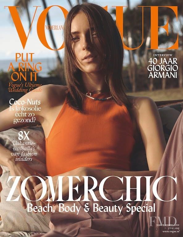 Julia Bergshoeff featured on the Vogue Netherlands cover from June 2015