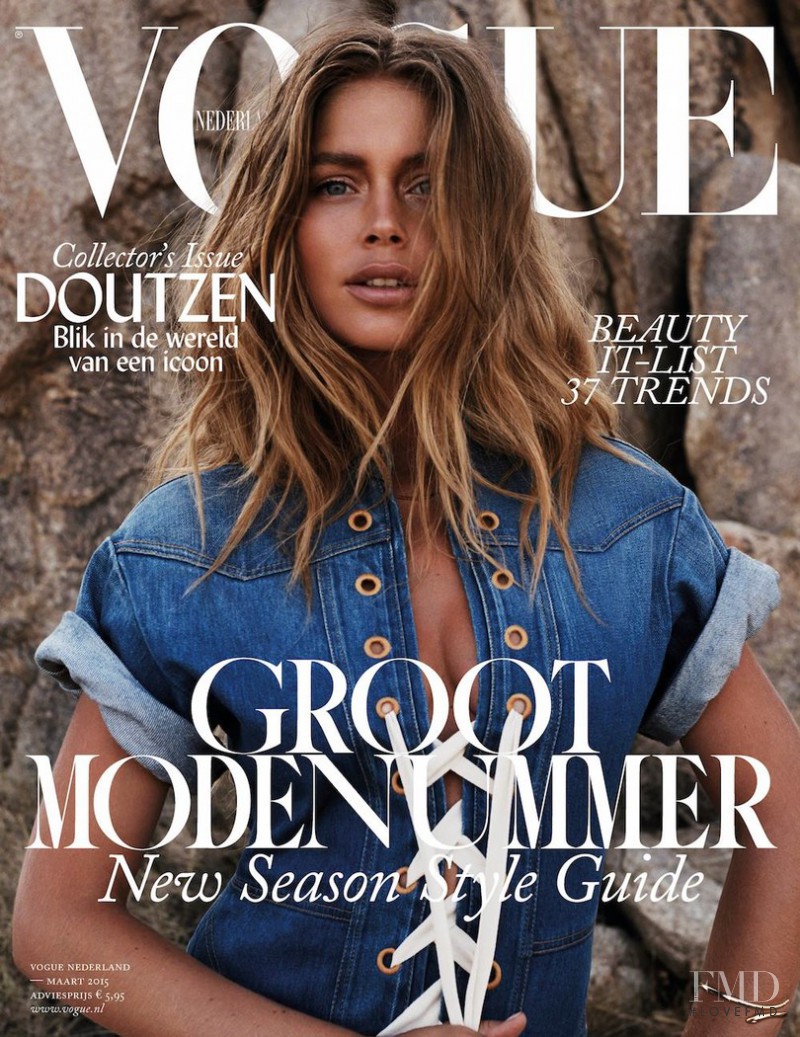 Doutzen Kroes featured on the Vogue Netherlands cover from March 2015