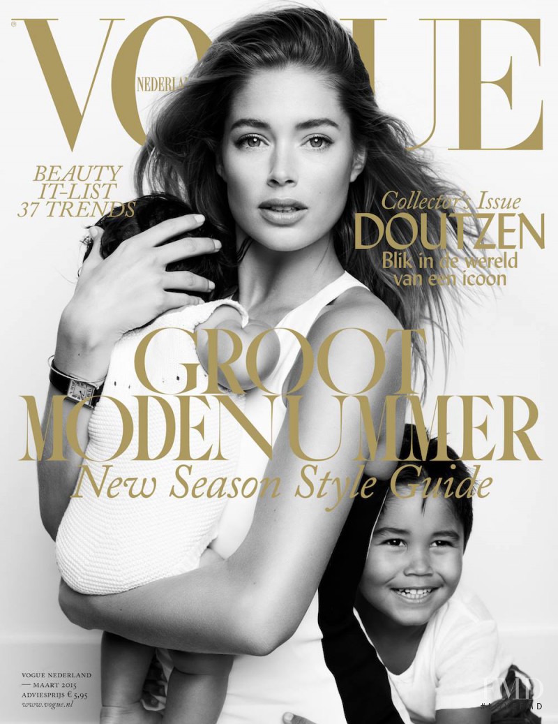 Doutzen Kroes featured on the Vogue Netherlands cover from March 2015