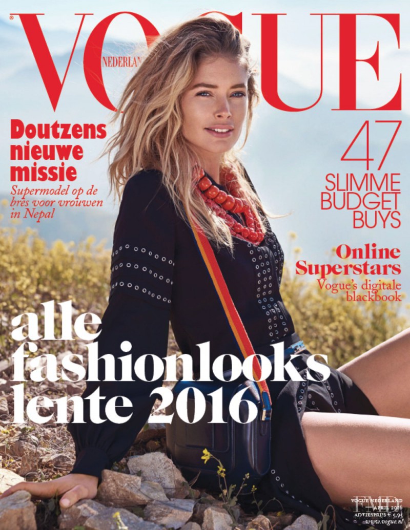 Doutzen Kroes featured on the Vogue Netherlands cover from April 2016