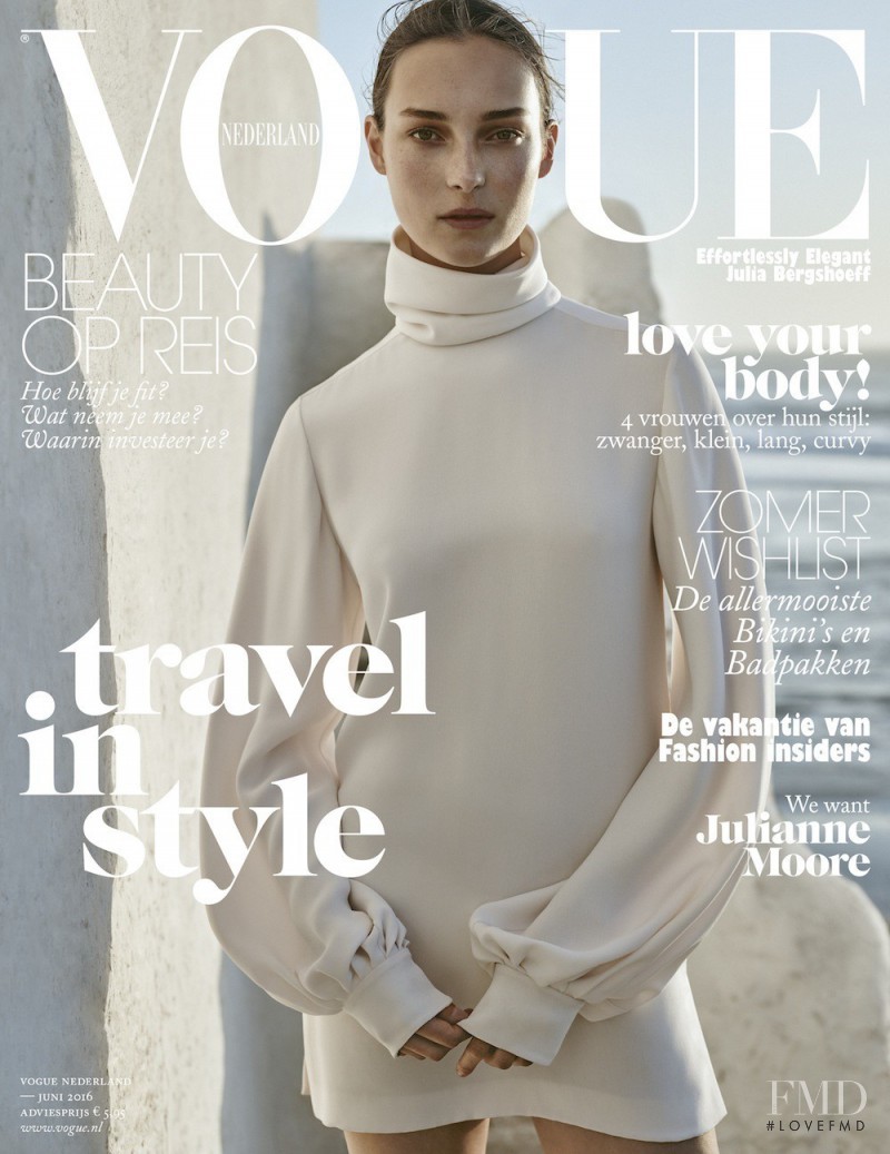 Julia Bergshoeff featured on the Vogue Netherlands cover from June 2016