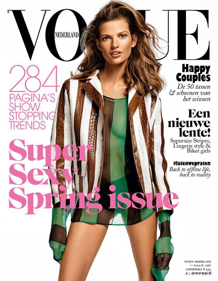 Bette Franke featured on the Vogue Netherlands cover from March 2016