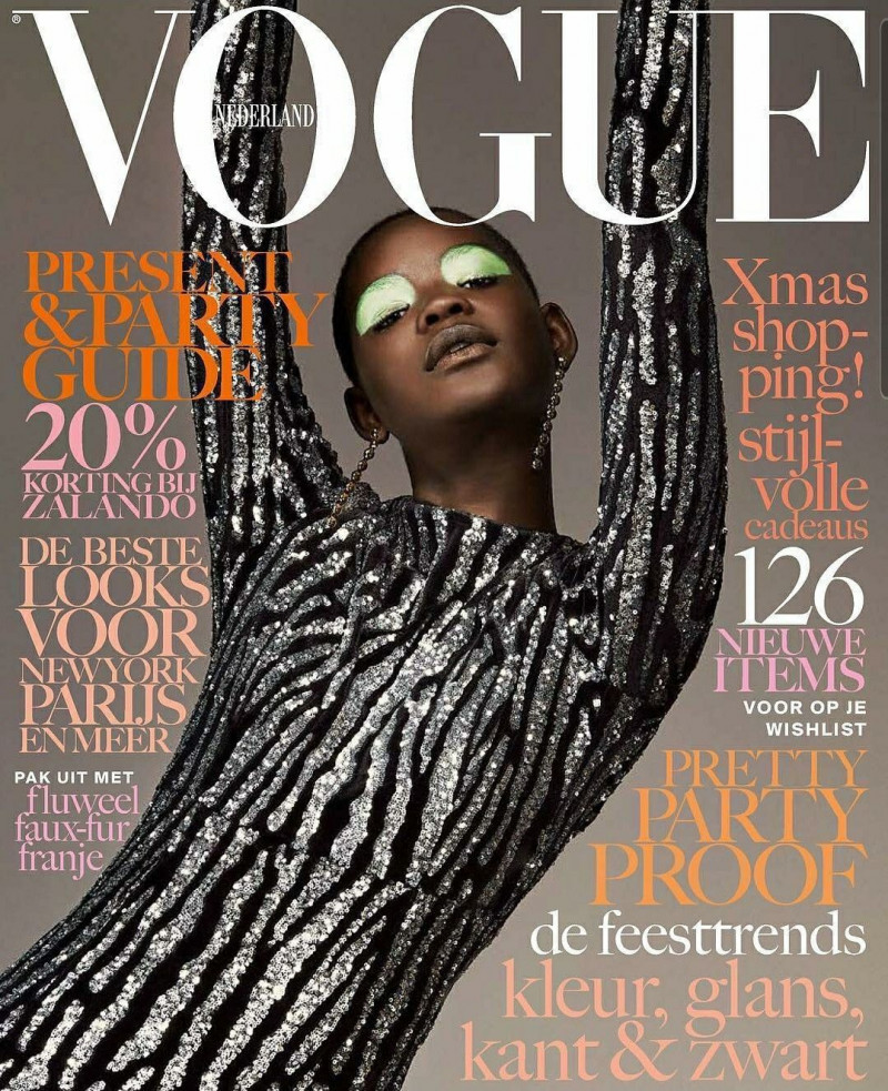 Mouna Fadiga featured on the Vogue Netherlands cover from December 2017