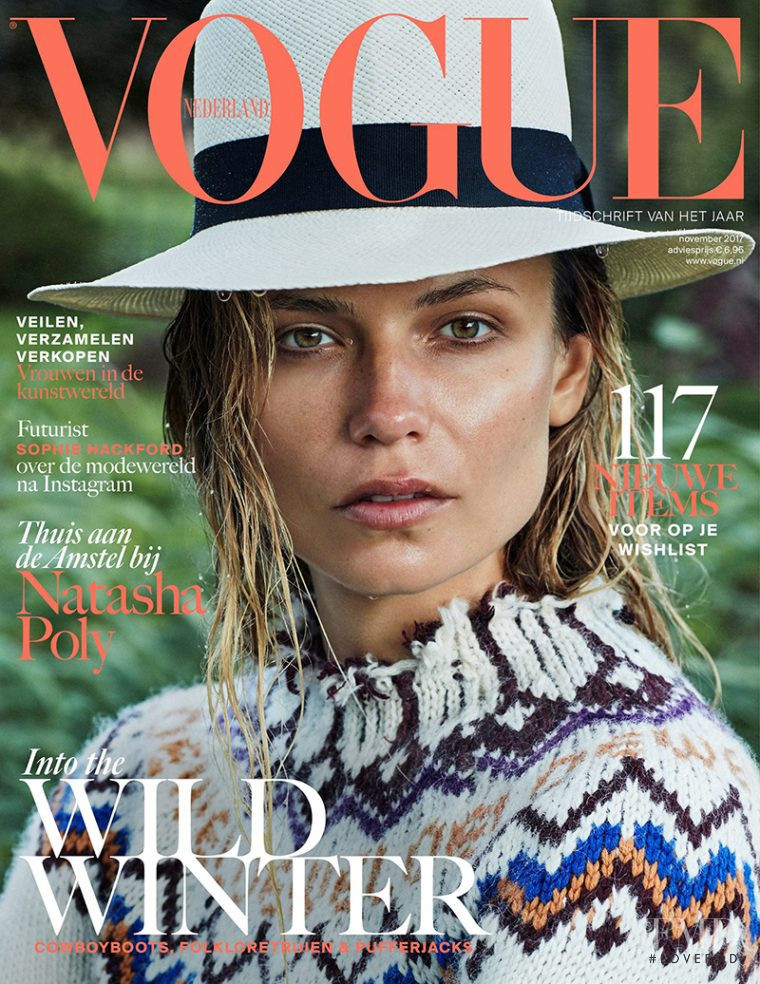 Natasha Poly featured on the Vogue Netherlands cover from November 2017