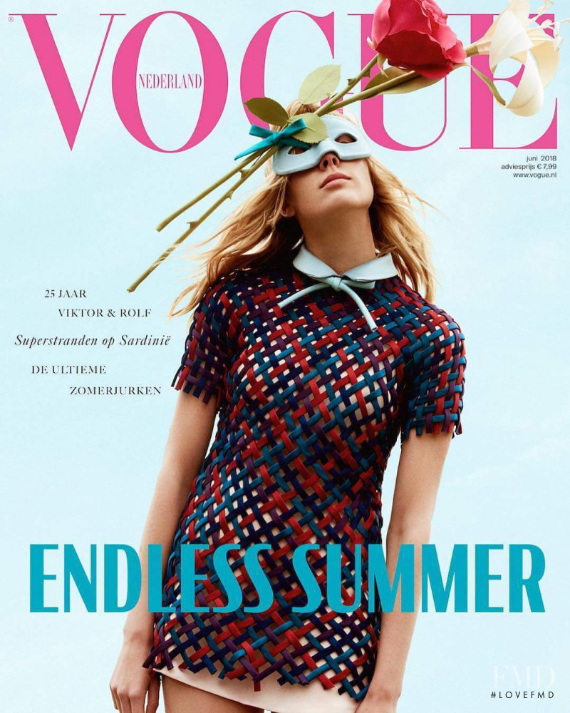 Annely Bouma featured on the Vogue Netherlands cover from June 2018